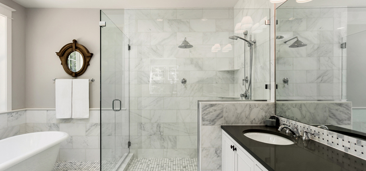 bathroom shower door installation in Guadalupe